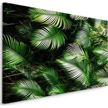 MyBestHome BOX Plátno Zelené Palmové Listy Varianta: 30x20