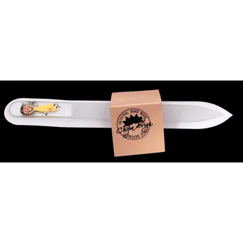 Pilník skleněný velký - žlutá andělka