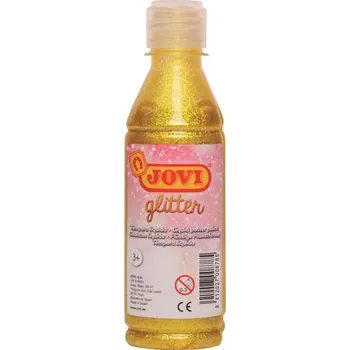 Speciální výtvarná barva Temperová barva JOVI glittrová 250ml - žlutá