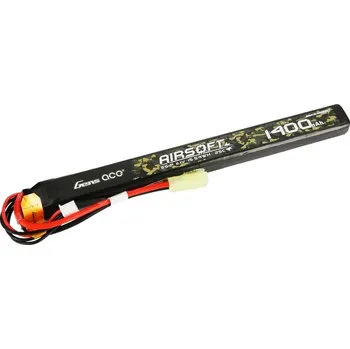 Baterie pro airsoftovou zbraň Gens ace Akumulátor Li-Po 11,1V 1400mAh 25C 192x17x14mm - Mini Tamiya