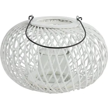 Zahradní dekorace Proutěná lucerna Lena 20x32 cm, bílá (133613 036 787513 lucerna L bílá)