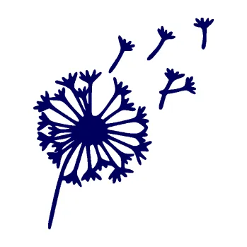 Samolepící dekorace SAMOLEPKA Pampeliška 001 pravá (23 - tmavě modrá) NA AUTO, NÁLEPKA, FÓLIE, POLEP, TUNING, VLASTNÍ TEXT, TISK, AUTOSAMOLEPKY.cz, POLEPY, OBRÁZEK, LOGO, SAMOLEPKY