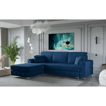 Sedací souprava Rozkládací rohová sedačka BORA MINI modrá