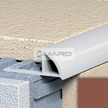 Stavební profil Havos Profil ukončovací A01 PVC, oblý s přepážkou 10 x 2500 mm, 15 světle hnědá, A01/10/015/2500