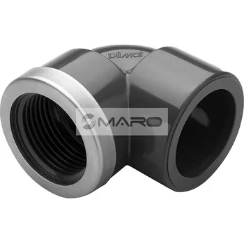 Instalatérský materiál Plimat Koleno 90° PVC-U lepení x vnitřní závit, výztužný kroužek 32 mm x 1", 53416032R