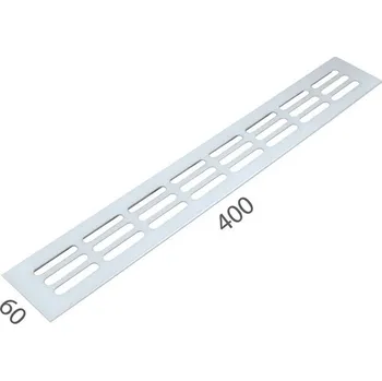 Větrací mřížka SRL - ALFA větrací mřížka šířka 60 x 400 mm 60 mm, 400 mm Bílá komaxit