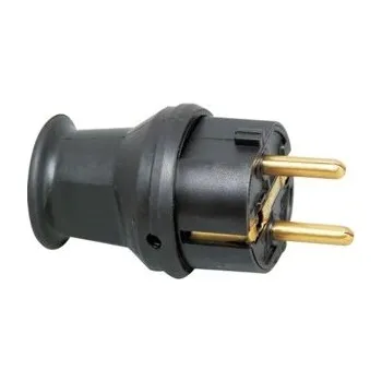 Elektrická zásuvka Vidlice gumová černá IP44 16A/230V