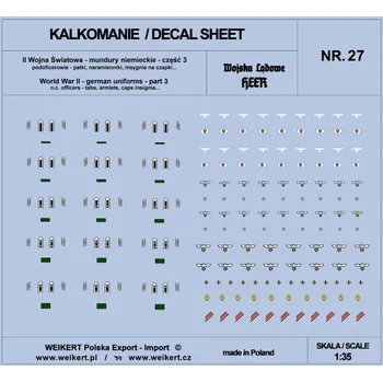 Plastikový model Weikert decals 1/35 German Uniforms WWII - HEER (part 3)
