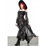 šaty dámské KILLSTAR - Mystic Meadow Mesh Maxi - Black - 4XL