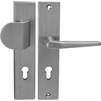 Dveřní kování AXA - ATLAS2 PZ otvor pro vložku, 92 mm, madlo/klika F6 - Inox elox