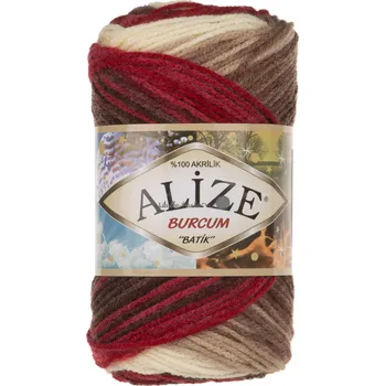 Alize Burkum batik 4574 červeno-hnědo-béžová