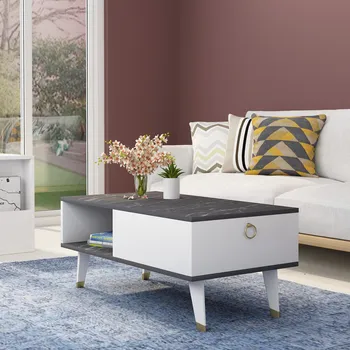 Konferenční stolek ASIR Konferenční stolek DELUX černý bílý