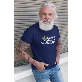 Pánske tričko Super Děda Barva: Půlnoční modrá, Velikost: XL