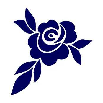 Samolepící dekorace SAMOLEPKA Květina dekor 043 levá květ růže s listy (23 - tmavě modrá) NA AUTO, NÁLEPKA, FÓLIE, POLEP, TUNING, VLASTNÍ TEXT, TISK, AUTOSAMOLEPKY.cz, POLEPY, OBRÁZEK, LOGO, SAMOLEPKY