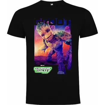 Pánské tričko Tričko Groot Barva: černá, Velikost: 5XL, Pohlaví: Panské