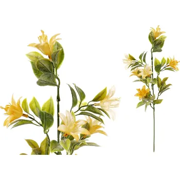 umělá květina Zvonek - umělá řezaná květina, oranžovo-žluté květy