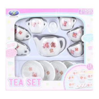 nádobí do dětské kuchyňky Čajový set porcelánový - motýlci