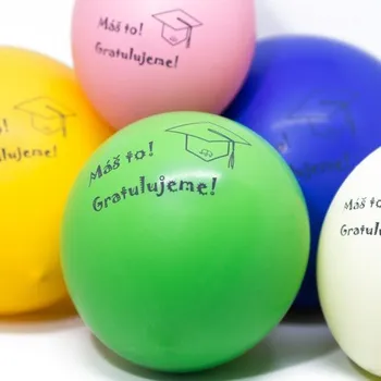 Party dekorace Balónky na oslavu promoce, Nápis You did it! Congratulation!, Barva balónků mix barev