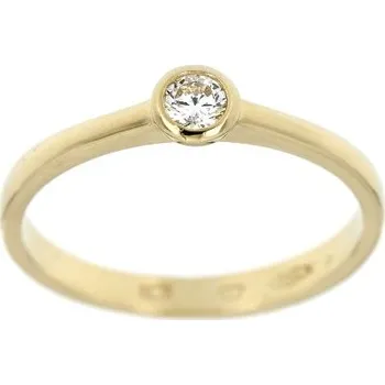 Prsten Zlatnictví U Kostela Zlatý prsten s bílým zirkonem zž 48 3617-21248585