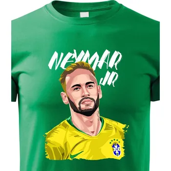 Chlapecké tričko Dětské tričko Neymar, Barva Zelená, Velikost 158 cm/12 roků, Canvas Dětské tričko Bezvatriko.cz 1901