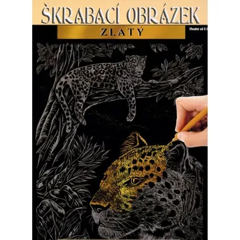 Výuková hračka ARTLOVER Škrabací obrázek (zlatý) - Gepard