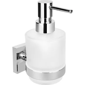 Dávkovač mýdla SAPHO X-SQUARE dávkovač mýdla 200ml, mléčné sklo, chrom