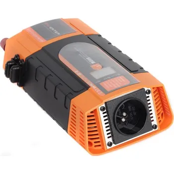 Měnič napětí Měnič napětí z 12V na 230V, USB, 600W, displej - CAR600-D