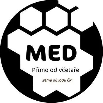 Etiketa na víčko - 5 k transparentní (bílý podklad) - Med