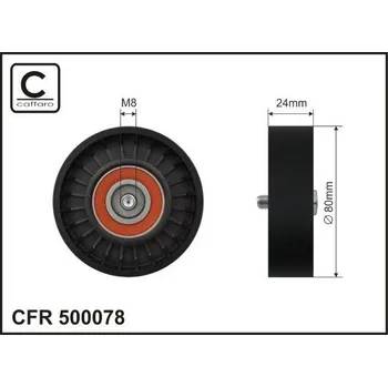 Vratná/vodicí kladka, klínový žebrový řemen CAFFARO 500078