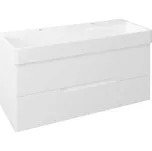 SAPHO MEDIENA umyvadlová skříňka 117x51x48,5cm, bílá mat/bílá mat