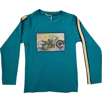 Chlapecká mikina Chlapecký svetr Kugo S3139 - zelená Barva: Zelená, Velikost: 134