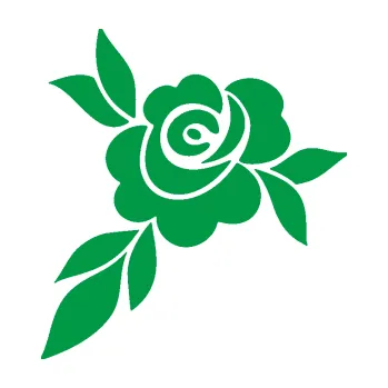 Samolepící dekorace Květina dekor 043 levá květ růže s listy (12 - zelená) SAMOLEPKA NA AUTO, NÁLEPKA, FÓLIE, POLEP, TUNING, VLASTNÍ TEXT, TISK, AUTOSAMOLEPKY.cz, POLEPY, OBRÁZEK, LOGO, 3D STICKERS