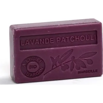 Mýdlo Savon de Marseille Arganové mýdlo LEVANDULE PATCHOULI 100g