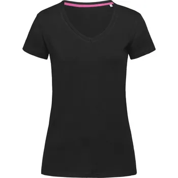 Stedman Dámské strečové tričko s výstřihem do V - Claire Barva: Černá, Velikost: XXL