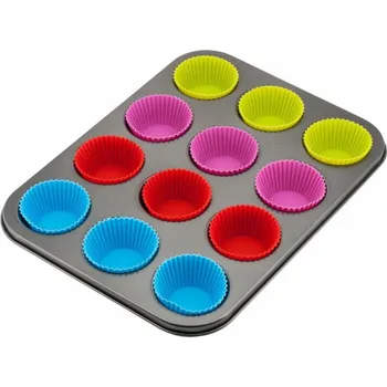 Forma na pečení KingHoff FORMA NA MUFINY SE SILIKONOVÝMI VLOŽKAMI KINGHOFF KH-4188