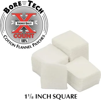 Čištění zbraně BoreTech Bavlněné čtvercové vytěráky X-Count.22 center fire (1000 ks)