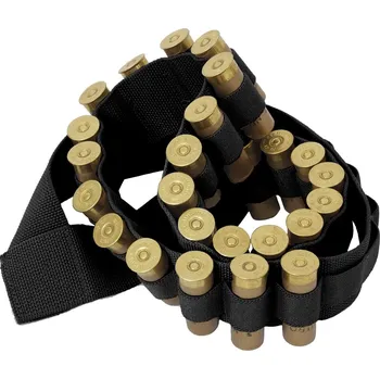 Airsoft Pás BANDOLIER na náboje do brokovnice ČERNÝ