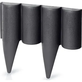 Květináč Palisáda | Délka: 2,5 m | Tvar: D | Barva: černá | ALFIstyle.cz