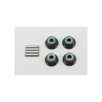 RC vybavení Yokomo matky a piny kol (4+4ks)