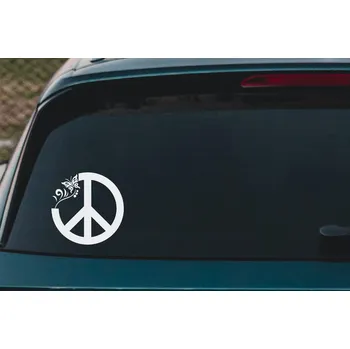 Samolepící dekorace Lepy.cz Samolepka na auto Mír - Motýl Velikost (šířka x výška): 10x10cm, Barevná varianta: Mátová zelená