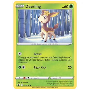 Sběratelská karetní hra Pokémon karta Deerling 011/198- Chilling Reign