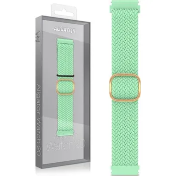 Řemínek na hodinky Řemínek textilní ALIGATOR 20mm, tyrkysový