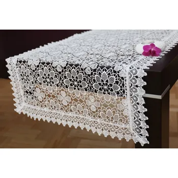 ubrus Bílý krajkový ubrus na stůl Šířka: 50 cm | Délka: 100 cm