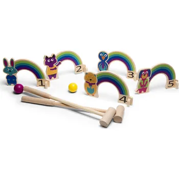 kroket Junior dětský kroket duha/zvířátka pro 2 hráče