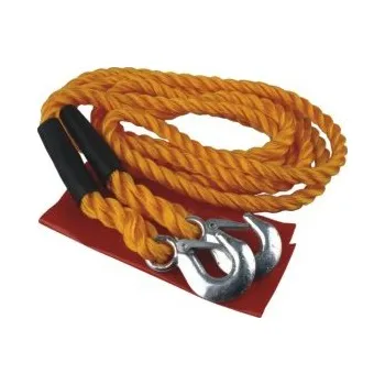 Tažné lano Elta Lano tažné s karabinami 6500kg 4 m syntetické lano ukončené kovovými háky