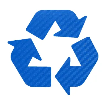 samolepka Recyklace 001 symbol (57 - 3D karbon modrý) SAMOLEPKA NA AUTO, NÁLEPKA, FÓLIE, POLEP, TUNING, VLASTNÍ TEXT, TISK, AUTOSAMOLEPKY.cz, POLEPY, OBRÁZEK, LOGO, 3D STICKERS