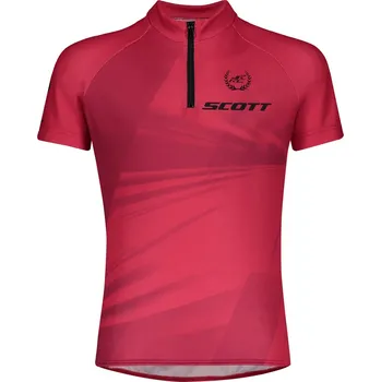 Cyklistické kalhoty Dětský dres Scott Shirt Jr RC Pro s/sl lol pink/blk