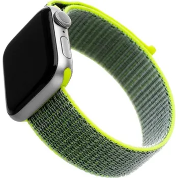Řemínek na hodinky Řemínek FIXED (FIXNST-434-LIGR) Nylon pro Apple Watch 42/44/45/49 mm tmavě limetkový