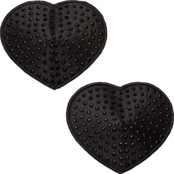 Erotická ozdoba California Exotics Heart Gem Pasties Black