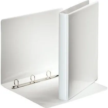 Archivační box Kroužkový pořadač, s průhlednými kapsami, bílá, 4 D kroužky, 35 mm, A4, PP, ESSELTE